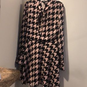 Pink and black dress